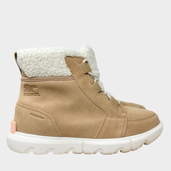 Sorel Waterproof Snow Boots 10 Beige Explorer Next Carnival Insulated Canoe - Picture 12 of 12